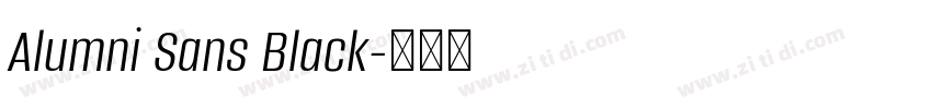 Alumni Sans Black字体转换